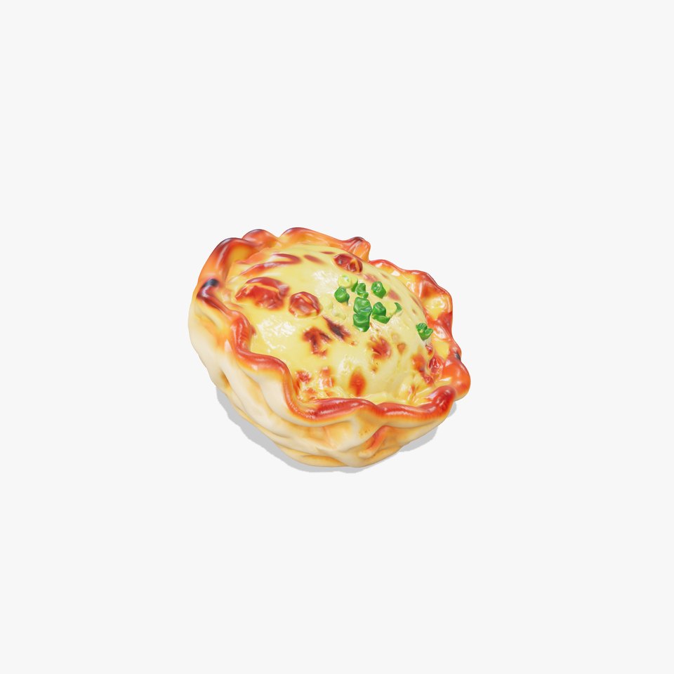Korean Seafood Pancake Realistic Model Pack